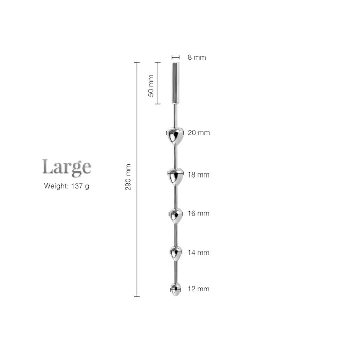 Male Sex Toys Beaded Euphoria Stainless Steel Urethral Sounding Rod FRISKY BUSINESS SG