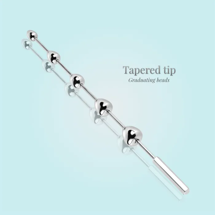 Male Sex Toys Beaded Euphoria Stainless Steel Urethral Sounding Rod FRISKY BUSINESS SG