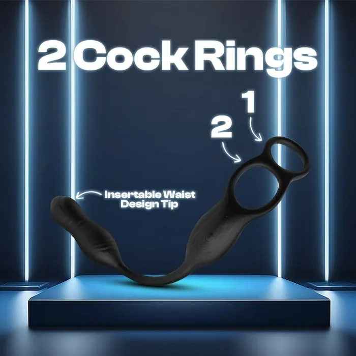 Male Sex Toys ThrustTech Titan Prostate Massager with 2 Rings FRISKY BUSINESS SG