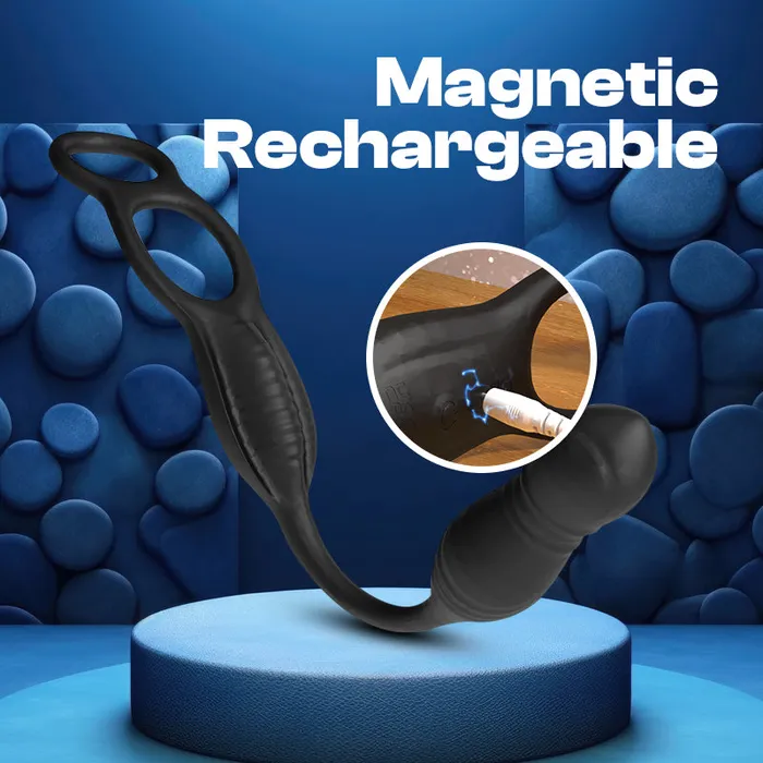 Male Sex Toys ThrustTech Titan Prostate Massager with 2 Rings FRISKY BUSINESS SG