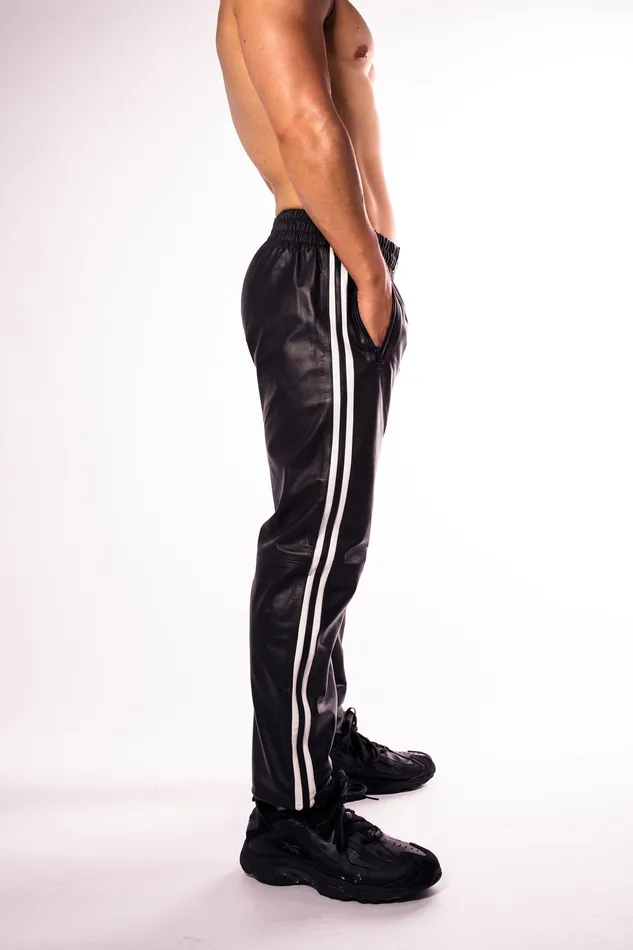 Prowler RED Leather Trackies BlackWhite Stripe Prowler RED Restraints