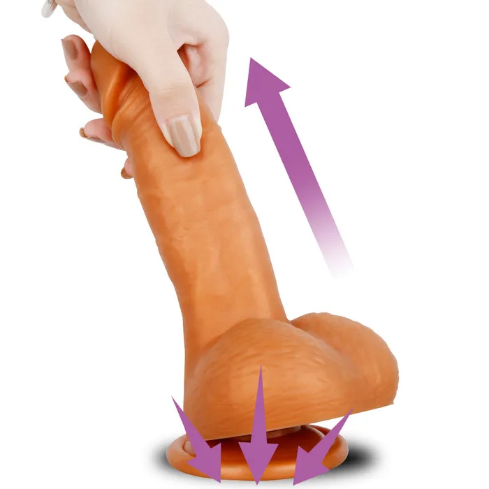B64 Realistic Dual Density Liquid Silicone Suction Cup Dildo with Balls 79 Inch Modi Female Sex Toys