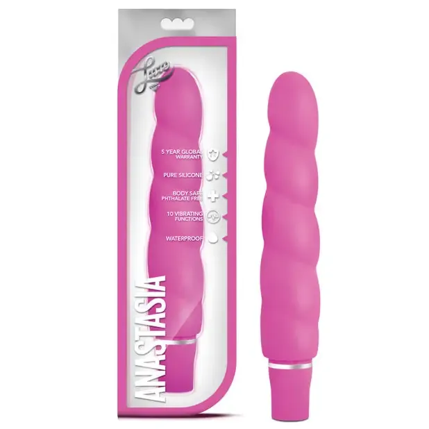 Blush Vibrators Blush Luxe Anastasia Silicone Slimline Vibrator Blush Vibrators Blush Luxe Anastasia Silicone Slimline Vibrator