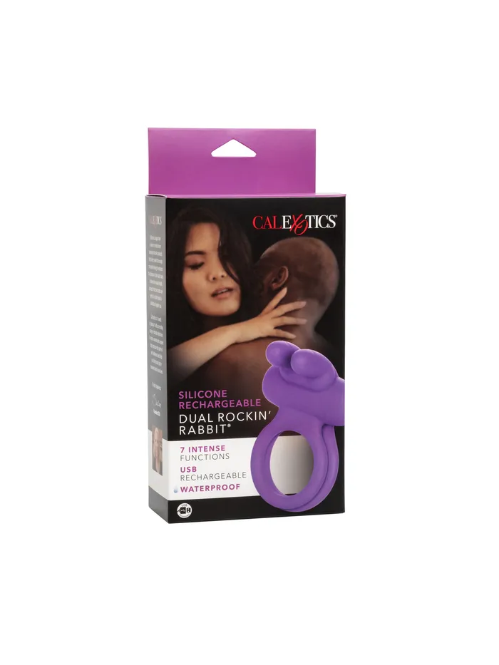 CalExotics Female Sex Toys Dual Rockin Rabbit Vibrating Ring