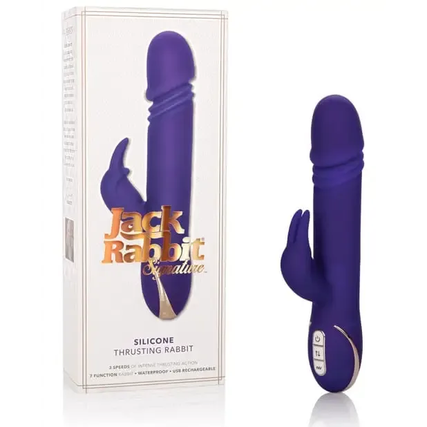 CalExotics Jack Rabbit Signature Silicone Thrusting Rabbits Purple Vibrators CalExotics Jack Rabbit Signature Silicone Thrusting Rabbits Purple Vibrators