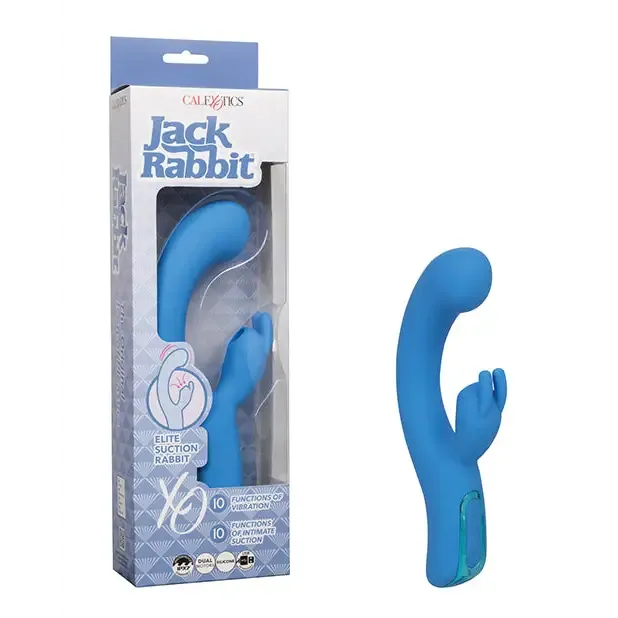 CalExotics Vibrators Jack Rabbit Elite Suction Rabbit Blue