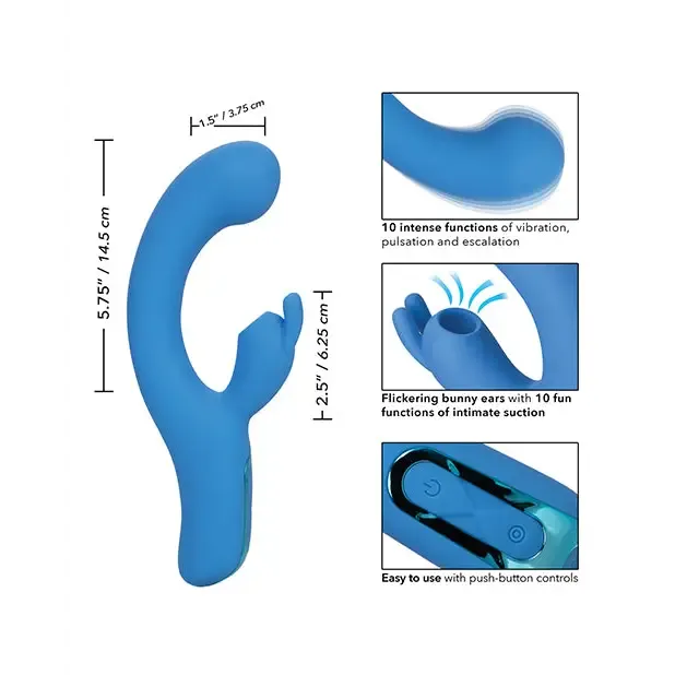 CalExotics Vibrators Jack Rabbit Elite Suction Rabbit Blue CalExotics Vibrators Jack Rabbit Elite Suction Rabbit Blue