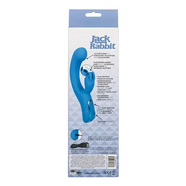 CalExotics Vibrators Jack Rabbit Elite Suction Rabbit Blue CalExotics Vibrators Jack Rabbit Elite Suction Rabbit Blue