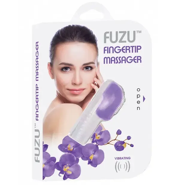 Deeva Vibrators Fuzu Vibrating Fingertip Massager Neon Purple