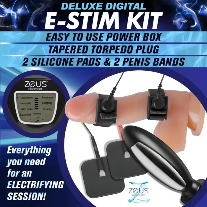 Deluxe Estim Kit Zeus Electrosex Vibrators