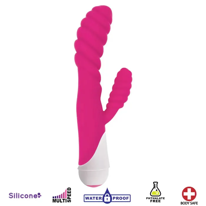 Diana 20x Rippled Silicone Rabbit Vibe Curve Toys Vibrators