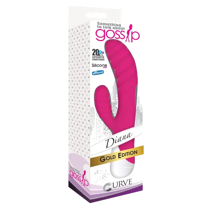 Diana 20x Rippled Silicone Rabbit Vibe Curve Toys Vibrators