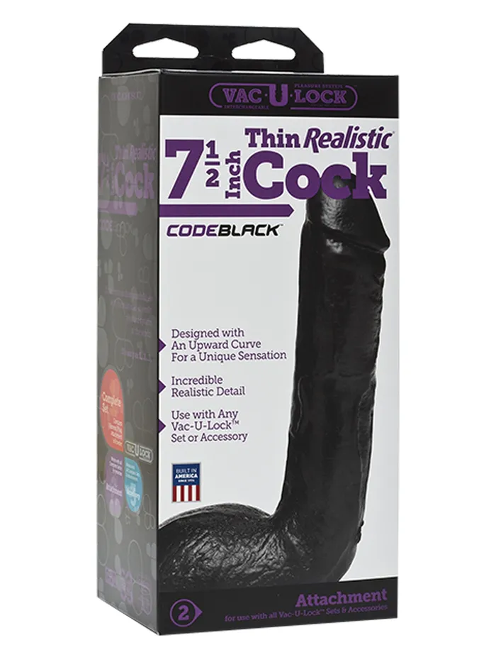 Dildos VacULock Thin Realistic Cock HonourSkintwocom