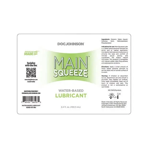Doc Johnson Lubricants Main Squeeze Waterbased Lubricant Doc Johnson Lubricants Main Squeeze Waterbased Lubricant