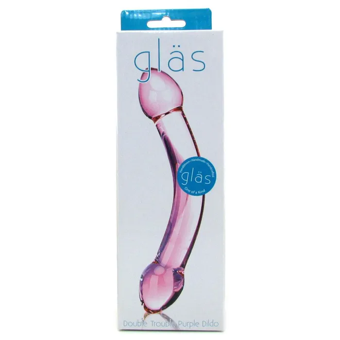 Evolved Novelties Double Trouble Purple Glass Dildo Dildos
