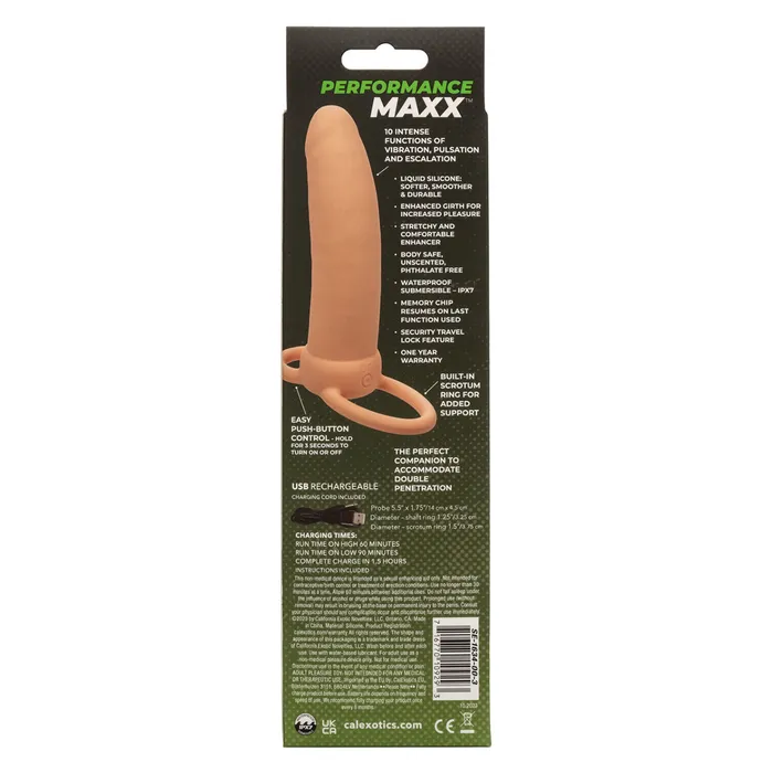 Female Sex Toys CalExotics CaleXOtics Performance Maxx Rechargeable Thick Dual Penetrator