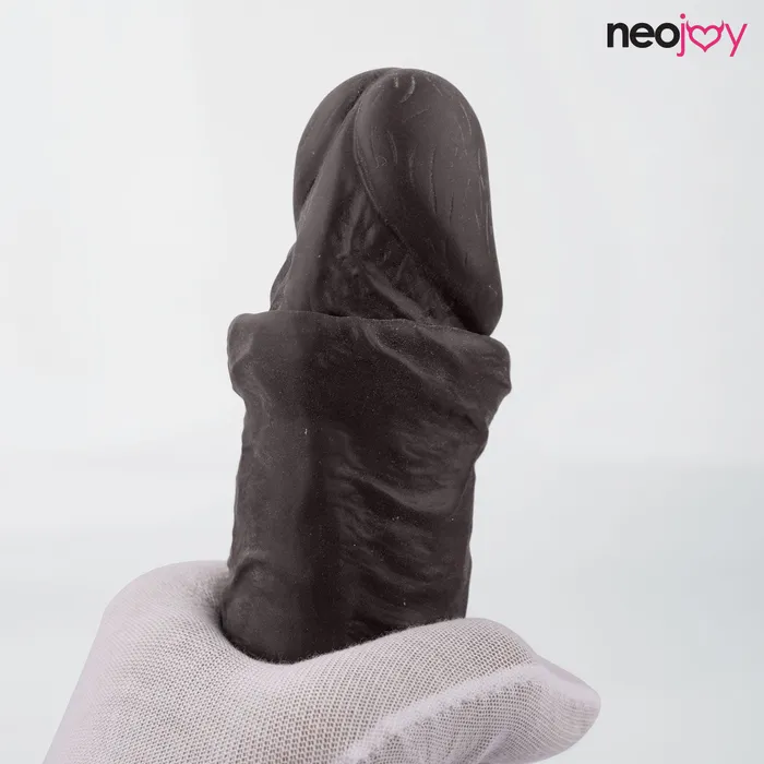 Female Sex Toys Neojoy Neojoy Realistic TPE Dildo With Sliding Skin and Built In Simulation Keel Black 23cm 329g