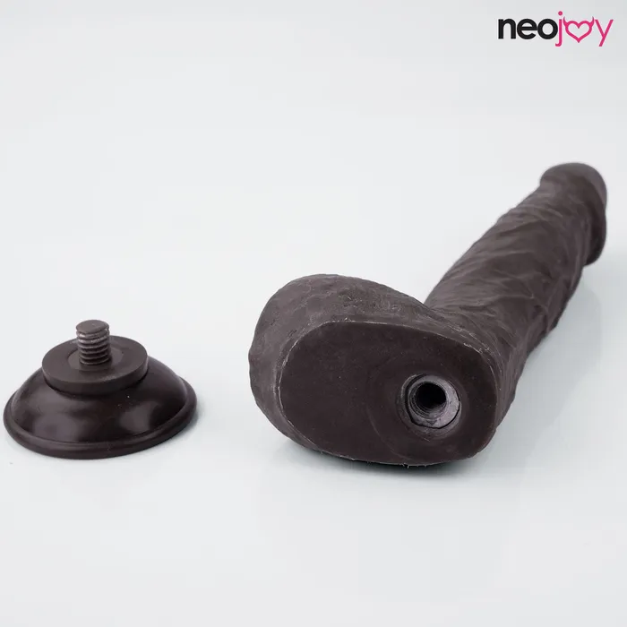 Female Sex Toys Neojoy Neojoy Realistic TPE Dildo With Sliding Skin and Built In Simulation Keel Black 23cm 329g