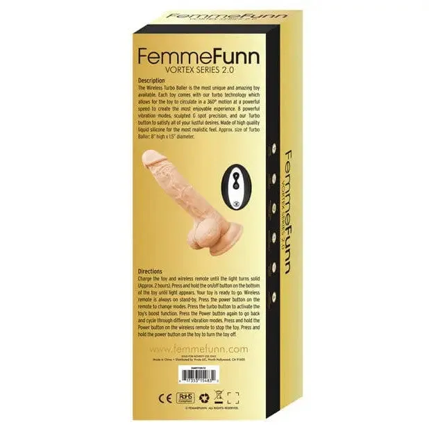 Femme Funn Female Sex Toys Femme Funn Vortex Series 20 WIRELESS TURBO BALLER Vibrator