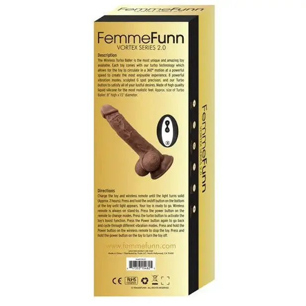 Femme Funn Female Sex Toys Femme Funn Vortex Series 20 WIRELESS TURBO BALLER Vibrator
