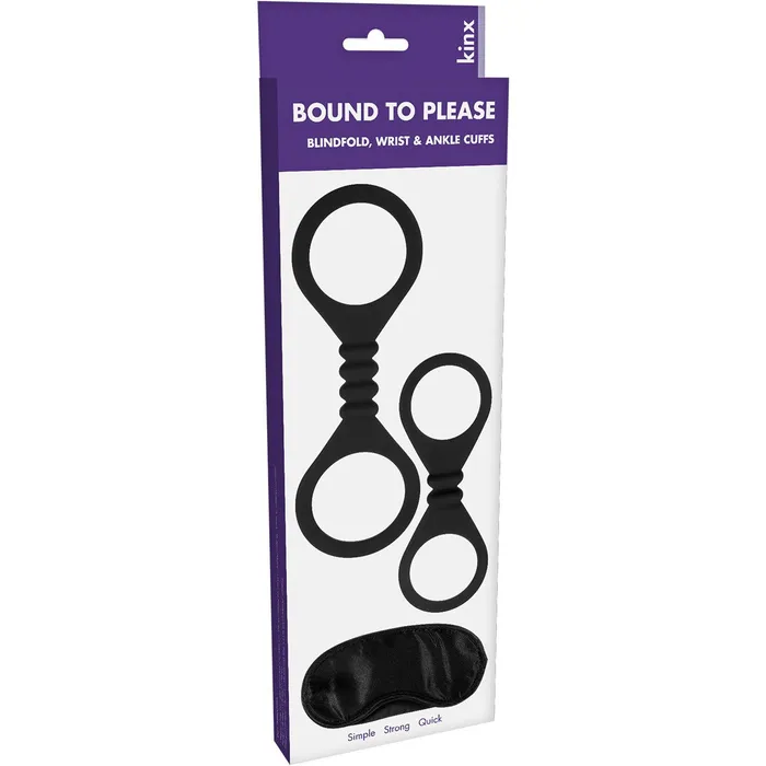 Kinx Couples Kinx Bound to Please Blindfold Wrist Ankle Cuffs