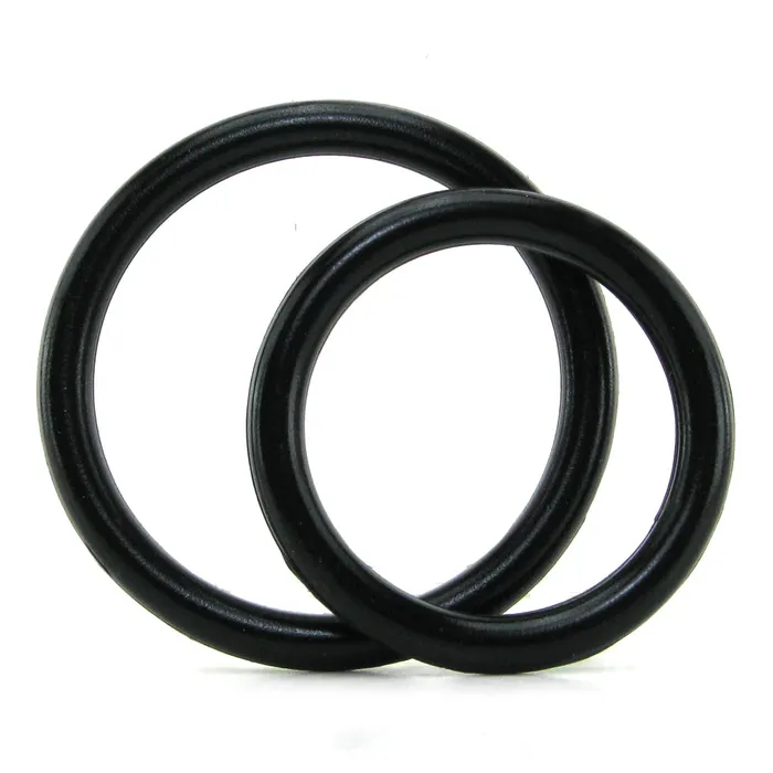 Male Sex Toys Blueline Men Silicone Cock Ring Set in Black