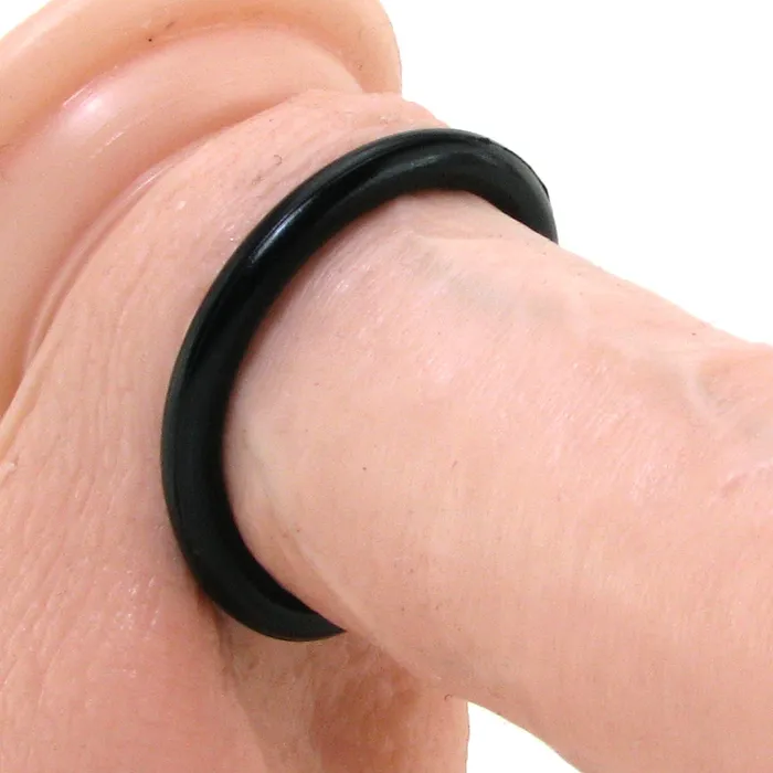 Male Sex Toys Blueline Men Silicone Cock Ring Set in Black