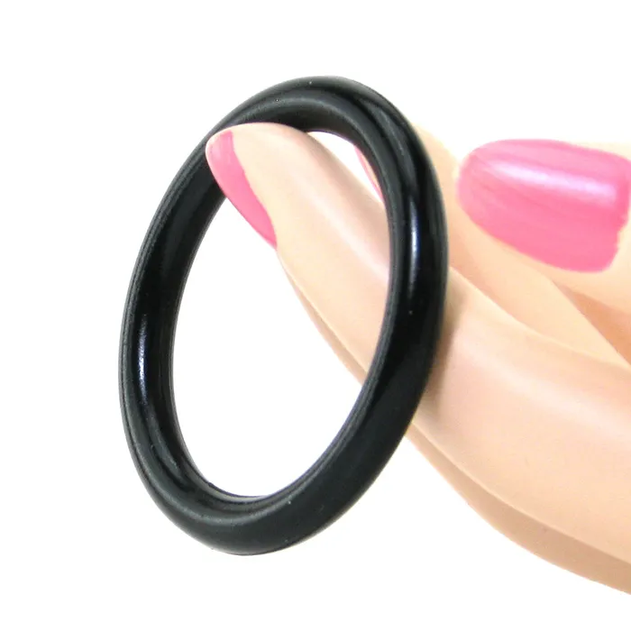 Male Sex Toys Blueline Men Silicone Cock Ring Set in Black