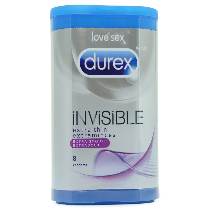 Male Sex Toys Durex Invisible Extra Smooth Condoms in 8 Pack