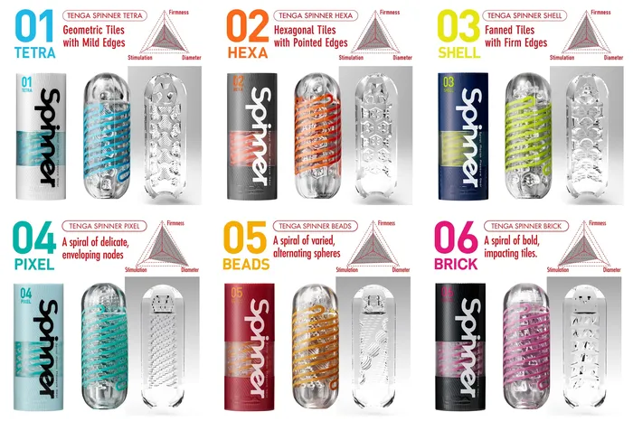 Male Sex Toys Tenga Tenga Spinner 06 Brick Stroker