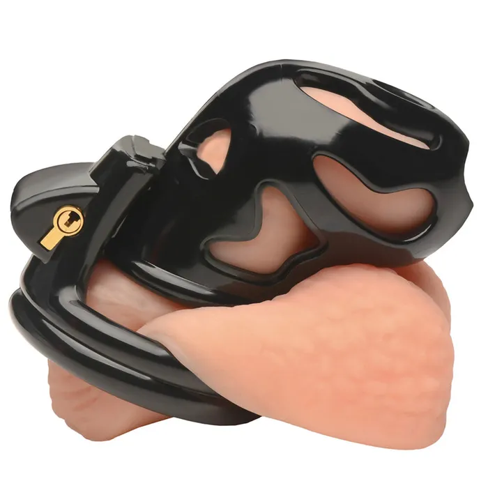 Male Sex Toys XR Brands Master Series Hard Stop Double Ring Chastity Cage