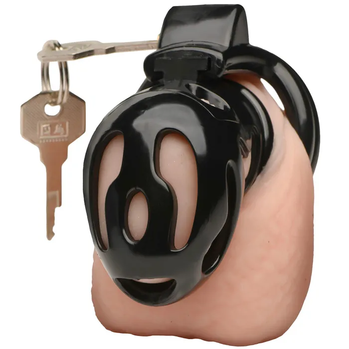 Male Sex Toys XR Brands Master Series Hard Stop Double Ring Chastity Cage