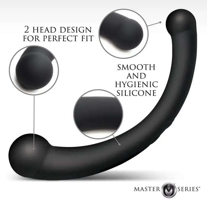 Master Series Female Sex Toys 10x Vibracrescent Vibrating Silicone Double Ended Vibrator