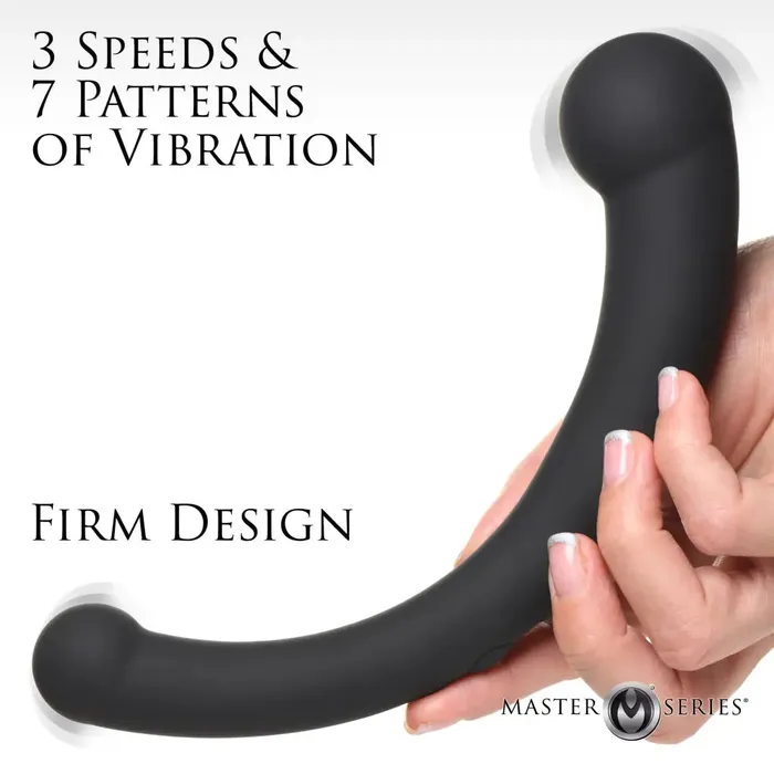 Master Series Female Sex Toys 10x Vibracrescent Vibrating Silicone Double Ended Vibrator
