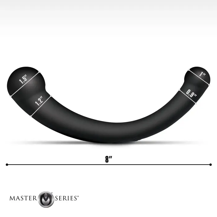 Master Series Female Sex Toys 10x Vibracrescent Vibrating Silicone Double Ended Vibrator