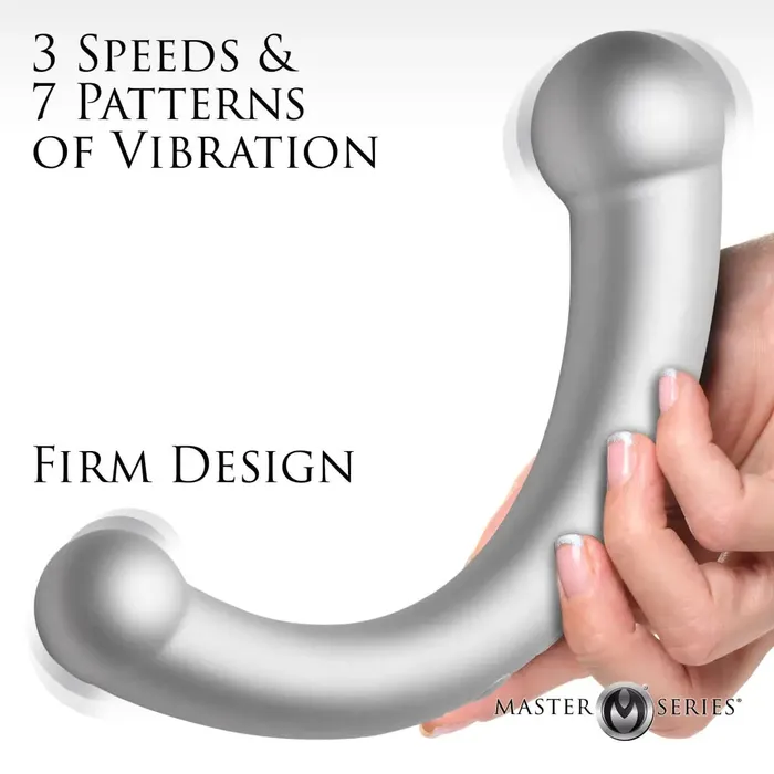 Master Series Female Sex Toys 10x Vibracrescent Vibrating Silicone Double Ended Vibrator