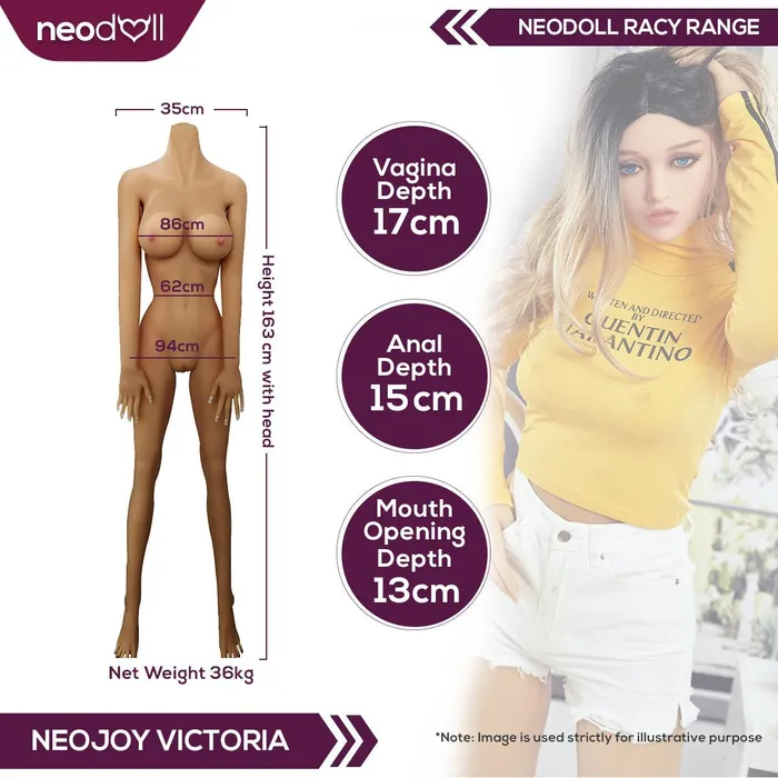 Neodoll Racy Victoria Realistic Sex Doll 163cm Tan Irontech Doll Male Sex Toys