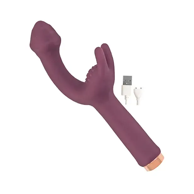 Novelties By Nasswalk Nasstoys Mystique GSpot Rechargeable Silicone Dual Stimulation Vibrator Eggplant Female Sex Toys