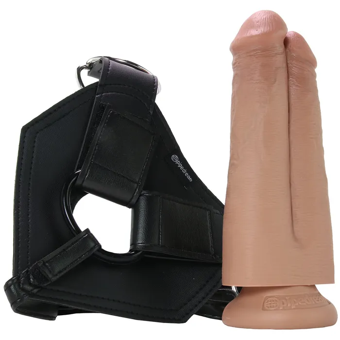 Pipedream Female Sex Toys King Cock Harness with 7 Two Cocks One Hole in Caramel Pipedream Female Sex Toys King Cock Harness with 7 Two Cocks One Hole in Caramel