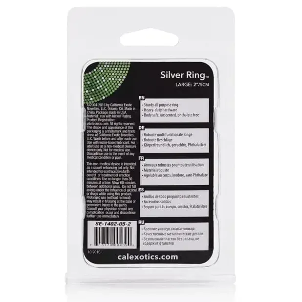 Silver Ring CalExotics Male Sex Toys Silver Ring CalExotics Male Sex Toys