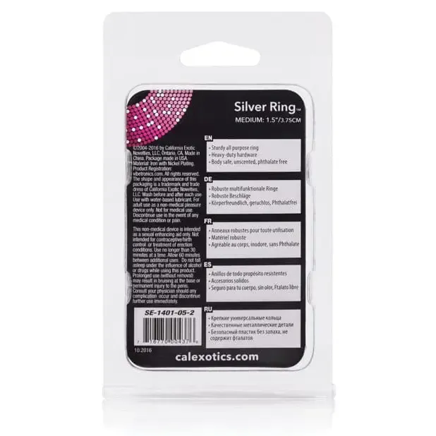 Silver Ring CalExotics Male Sex Toys Silver Ring CalExotics Male Sex Toys
