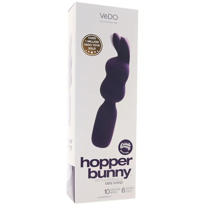 VeDO Hopper Bunny Mini Wand in Purple Vibrators VeDO Hopper Bunny Mini Wand in Purple Vibrators