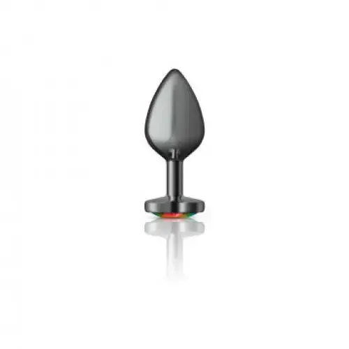 Viben Anal Cheeky Charms Heart Rainbow Gunmetal Butt Plug