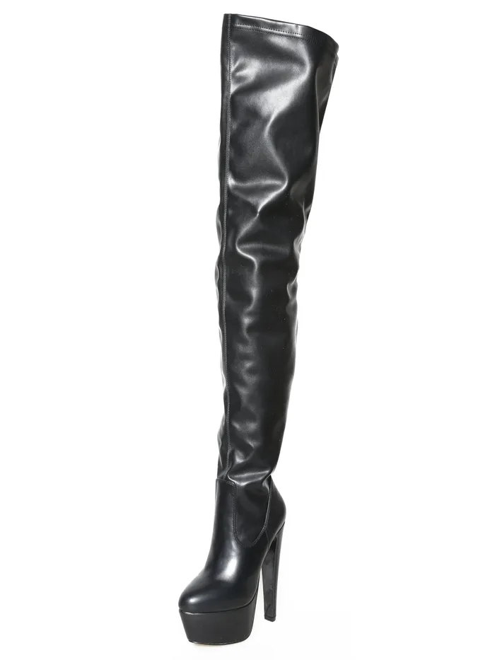 Vibrators HonourSkintwocom Belladonna Skyscraper Heel Matte Thigh High Boots