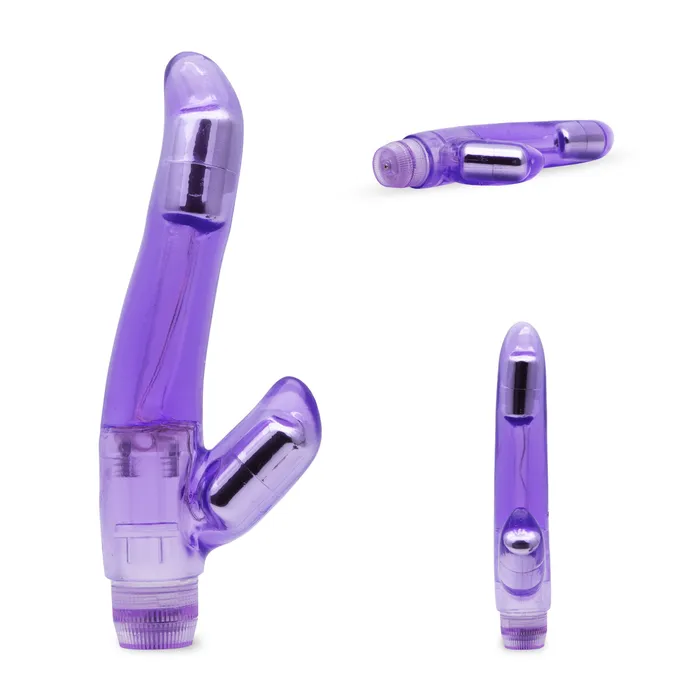 Vibrators Neojoy Neojoy Double Joy Jelly Rabbit Vibrator Multiple Speed Functions Soft TPE