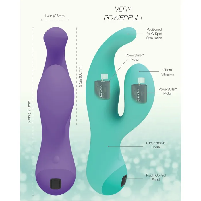 Vibrators Swan Swan Touch Solo Dual Vibrator Rechargeable Purple