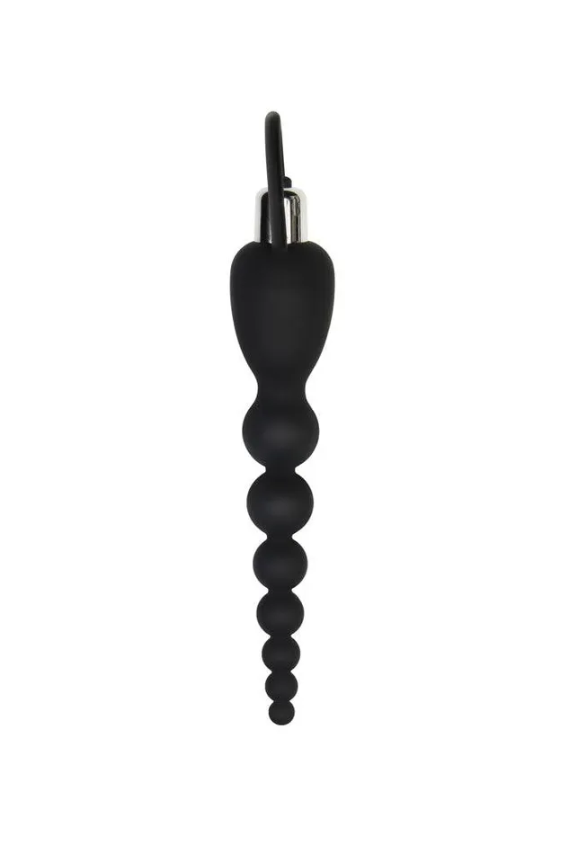 Adam Eve Vibrating Silicone Anal Beads Black Adam Eve Anal