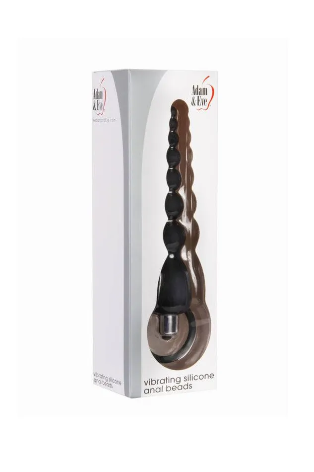 Adam Eve Vibrating Silicone Anal Beads Black Adam Eve Anal