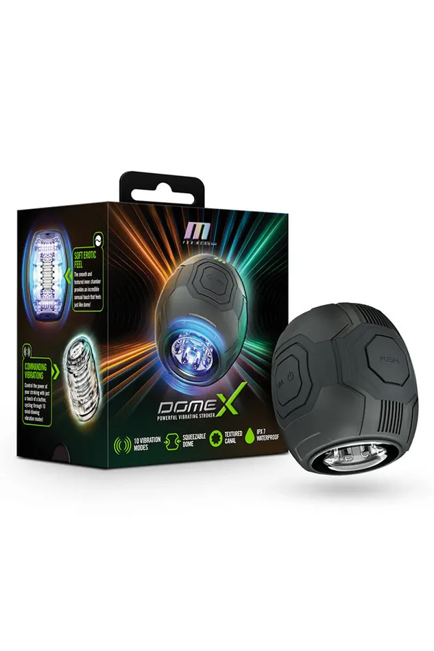Anal Blush Novelties M for Men Dome X Vibrating Automatic Masturbator BlackClear Blush
