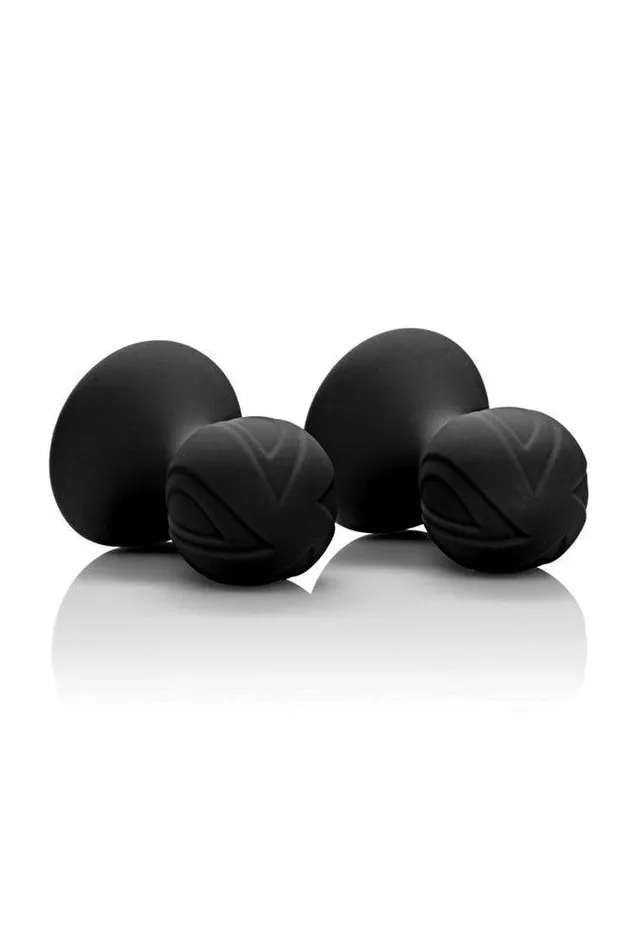 Cal Exotics Anal Cal Exotics Nipple Play Silicone Pro Nipple Suckers Black